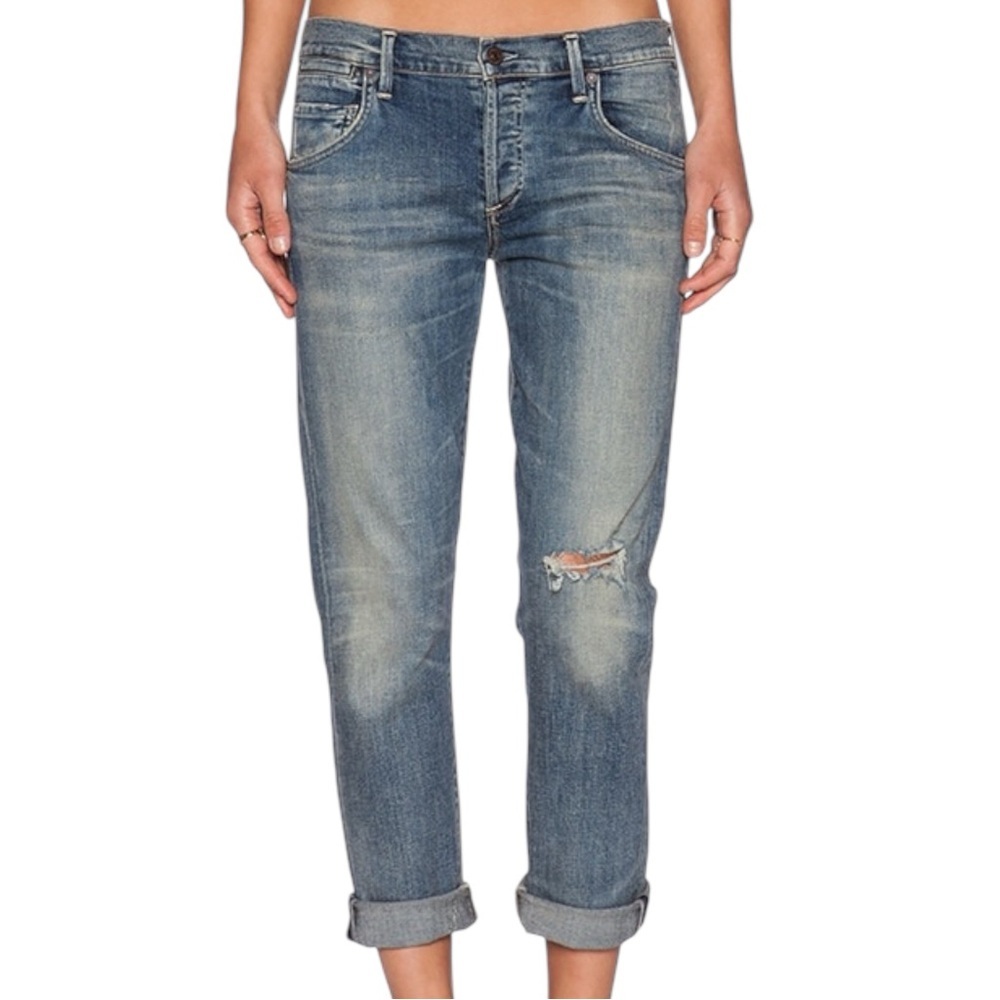 Citizens of Humanity Emerson Slim Boyfriend Ankle in Madera Light, 25